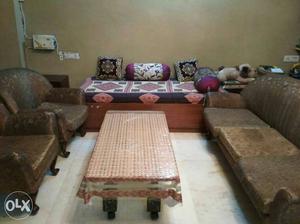 Sofa Set with center table,2 side table and one bed with