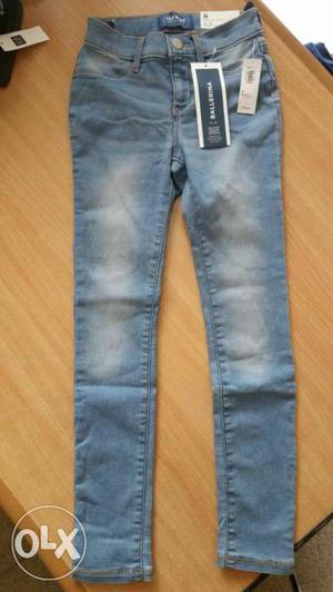 Washed Blue Fitted Jeans old Navy brand