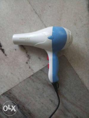 White And Blue Hair Dryer