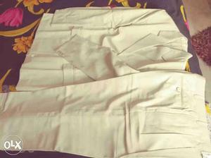 White Notch Lapel Suit Jacket And Dress Pants