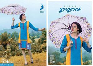 Women's Blue And Yellow Long-sleeved Dress Photo Collage