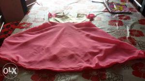 Women's Pink And Brown Sleeveless Mini Dress