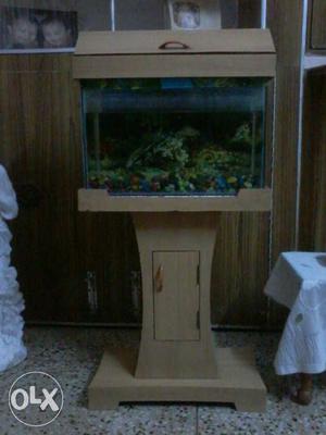 Fish aquarium with an attractive case at negotiable price