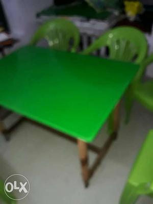 Green Table And Chair Set