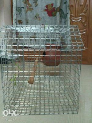 Grey Bird Cage