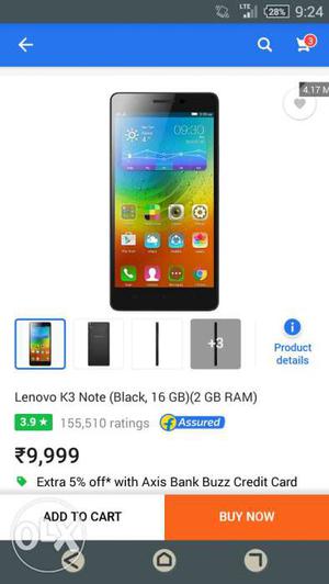 Lenovo k3 note dual 4g Full box marsmallow