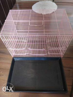 Pink Steel Pet Cage