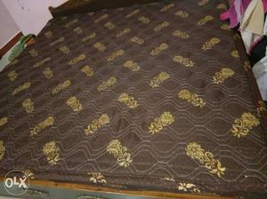 Quilted Brown And Yellow Floral Mattress