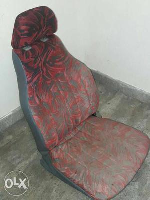 Red And Black Floral Car Seat