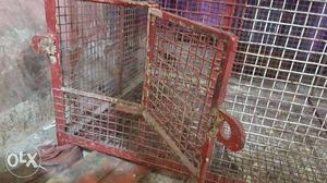 Red Steel Pet Cage