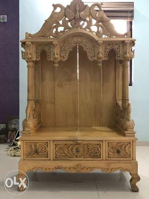 Small puja mandir for your home, made of sevan wood.