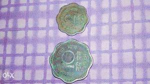 2paise and 10paise coins of ancient india