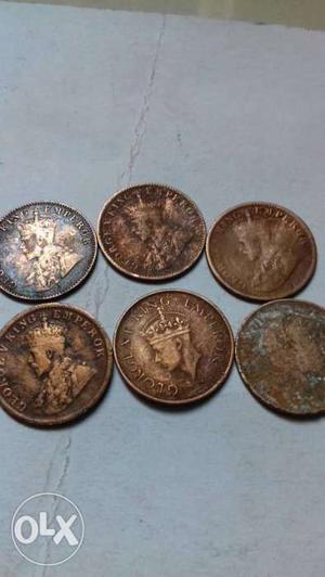 6 George V King Emperor Coin