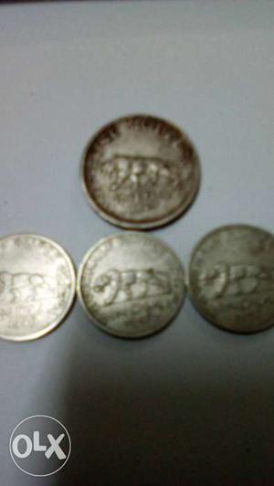 All these three silver coins of rs one and half