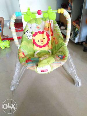 Baby's Green And White Fisher Price Forest Themed Bouncer