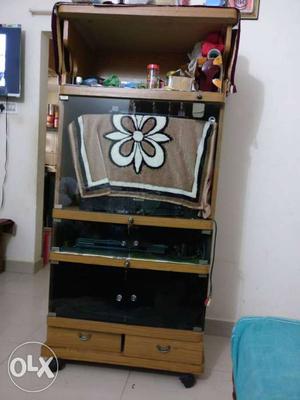 Black And Brown Wooden Cabinet