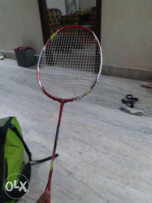 Black, White And Red Badminton Racket