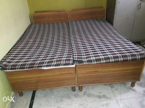 Double Bed with bed mattress