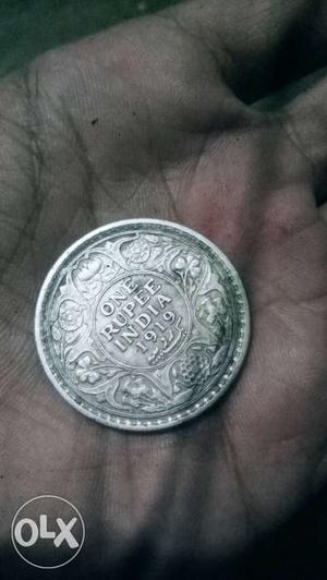 George king emperor silver 1₹ coin 
