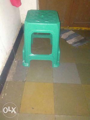 Green Plastic Stool Chair