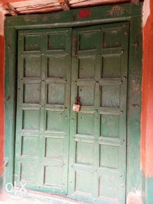 Green Wooden Doors