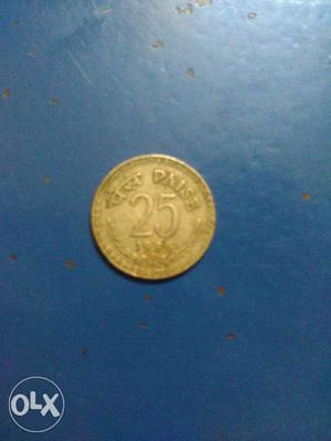 Indian 25 paise at 