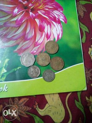 Old 25 paise,20 paise and 10 paise coin(5 pieces)