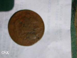 Roung Copper Mughal Coin
