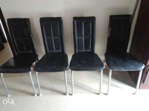 Set of 4 dining chairs at throw away price. wear