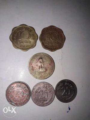 Seven Silver-colored Coin Collection