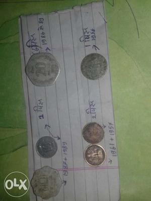 Six Silver Coins Collections