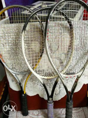 Tennis racquets- 2 Wilson senior 1 Junior racquets-