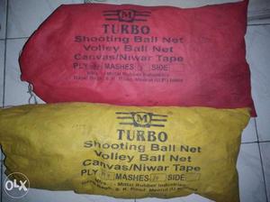 Two Turbo Shooting Ball Net Bags