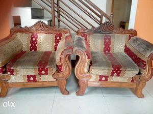 Antique wooden sofa 3+2 for sale