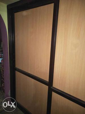 Brown And Beige Wooden Cabinet
