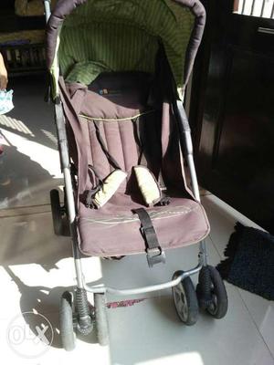 Brown And Green Stroller