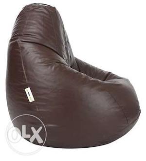 Brown colour bean bag with bean self pick up used