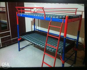 Bunk bed double decker Metallic With ladder