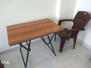 Foldable table with good quality plastic chair