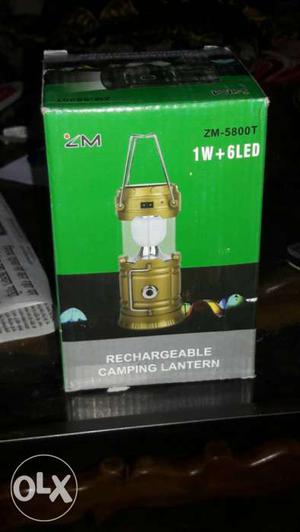 Green Rechargeable Camping Lantern Box