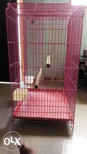 Large Size Pink Metal Birdcage