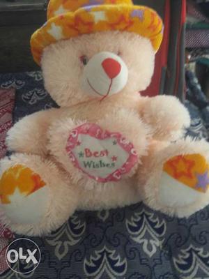 Peach Bear Plush Toy