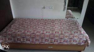 Red And White Bedspread,6 by 3 bed and mattress both at