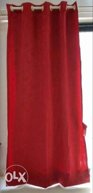 Red Curtain size length 86 inch and width 46 inch