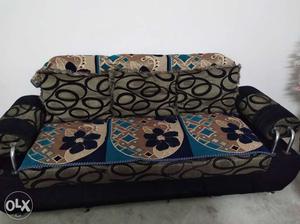 Sofa set one year old with cusion and cover.