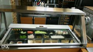 Stainless Steel Framed Food Display Counter