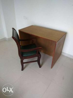 Strong wooden table with nice chair