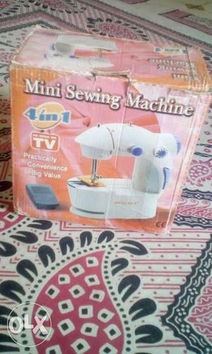 White Mini Sewing Machine Box