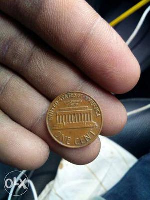 1 cent coin of USA very old  Abraham Lincoln