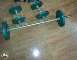 20 kg plates weight..3 feet rod n 2 small rods